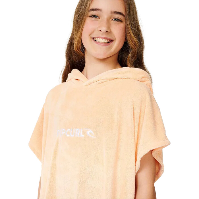2024 Rip Curl Filles Classic Surf Hooded Towel Change Robe / Poncho 00CGTO - Peach